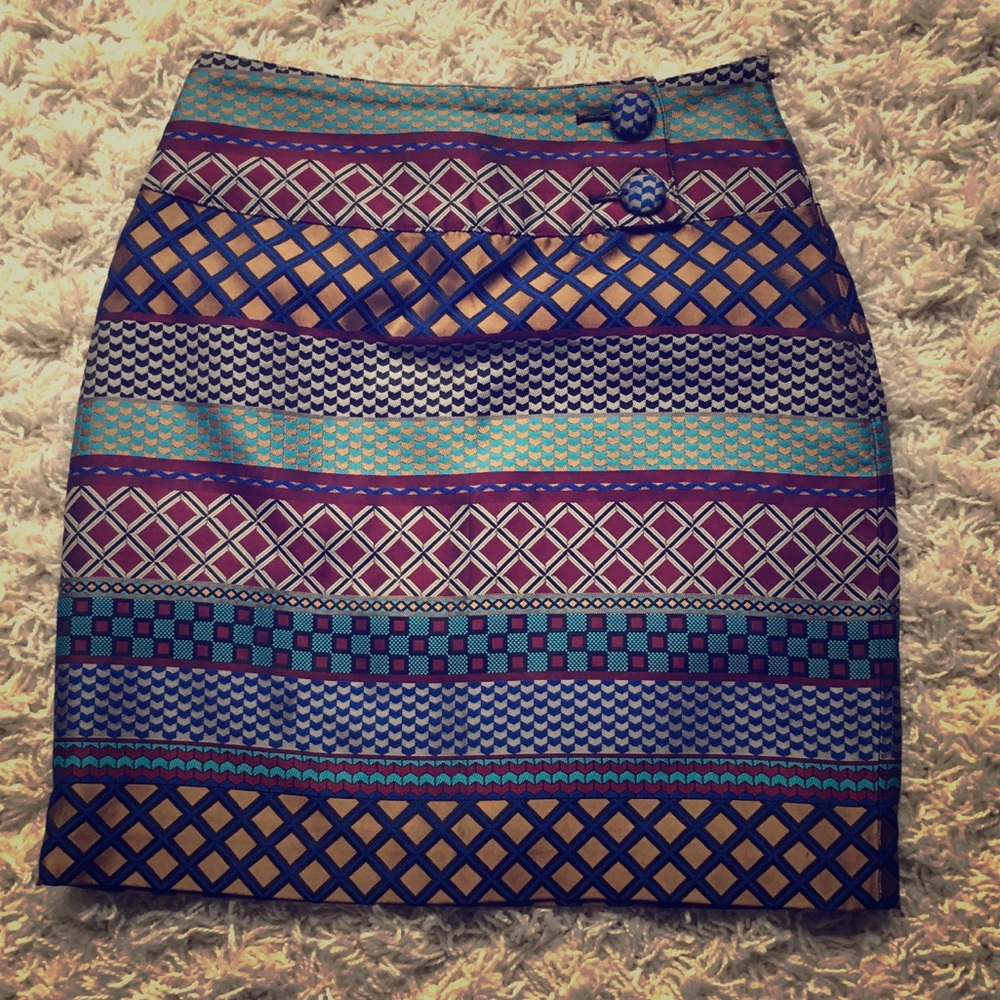 Anthropologie Maeve skirt 0 gorgeous fabric! - Picture 1 of 4